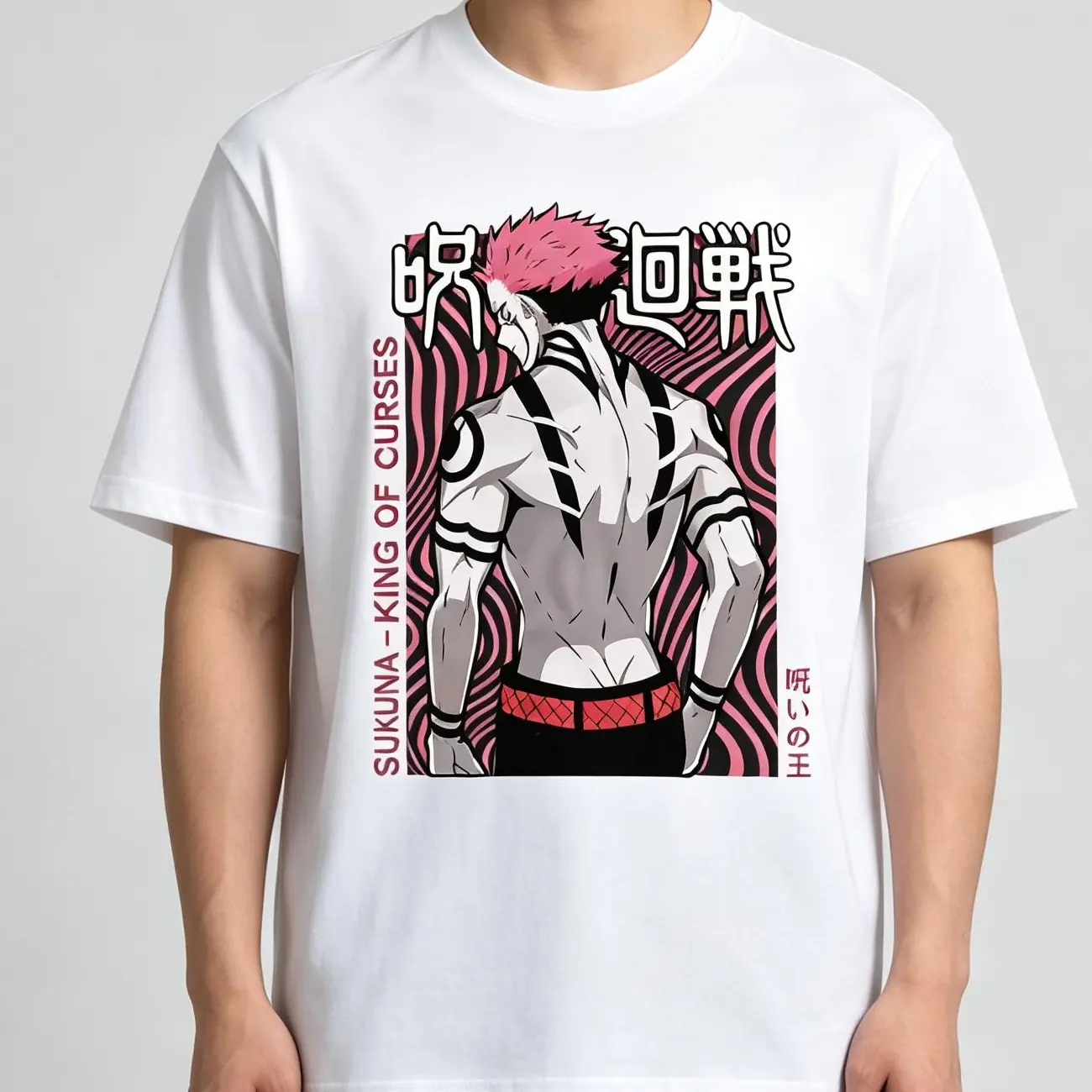 JJK Yuji Itadori Sukuna Anime Graphic T-Shirt, Japanese Manga Character Tee, Unisex Streetwear Short Sleeve Shirt, Casual Anime Fan Apparel Gift