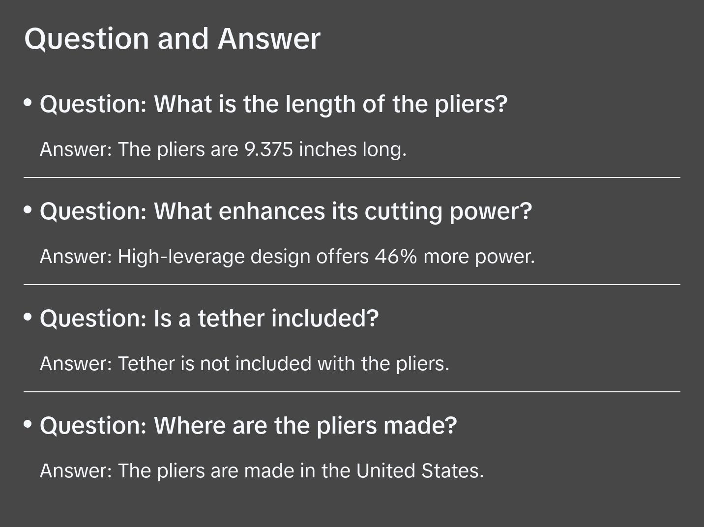 Klein Tools D213-9NETT Pliers, High Leverage Side Cutters, Tether Ring