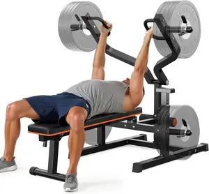 FEIERDUN WB18 3-Grip U-Handles Chest Press Machine, 1250LBS Bench Press Machine with Independent Converging Arms, 11+3 Adjustable Positions, Adjustable Bench for Chest, Arms, Abs & Shoulder Home Gym