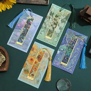 Vintage Metal Bookmark Series, Creative Retro Famous Painting Bookmarks, Reading Journal Hanging Decoration, Ideal Gift for Book Lovers