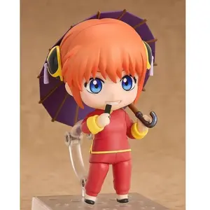 Kagura China leader Gin Tama Anime PVC Figure Doll Model Toy Figurine Q Version Stand Model Desk Display tanding Birthday Gift