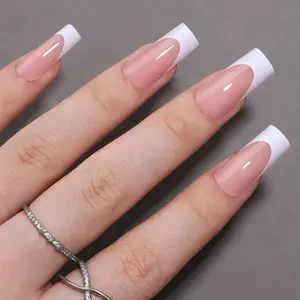 Lavender Pink Frame Press On Nails | CurvLife Nail | 24pcs Medium Square Fake Nails | Glossy Finish with Defined Edges & Soft Lavender-Pink Hues | Easy to Apply, Comfortable & Long-Lasting | Great for Office Days, Daily Wear, Lunches & Subtle Styles