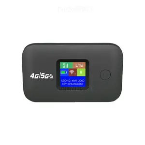 4G-5G Travel WiFi Hotspot with SIM Slot, 300Mbps LED Display, Stable Connection, Supports 10 Devices, for Outdoor & RV Use, Network Modem with Lights