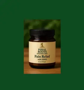 Feral Roots Apothecary Pain Relief with DSMO 4 oz Hand-Crafted with Ancestral Fats & Muscle Science for Real-Deal Relief