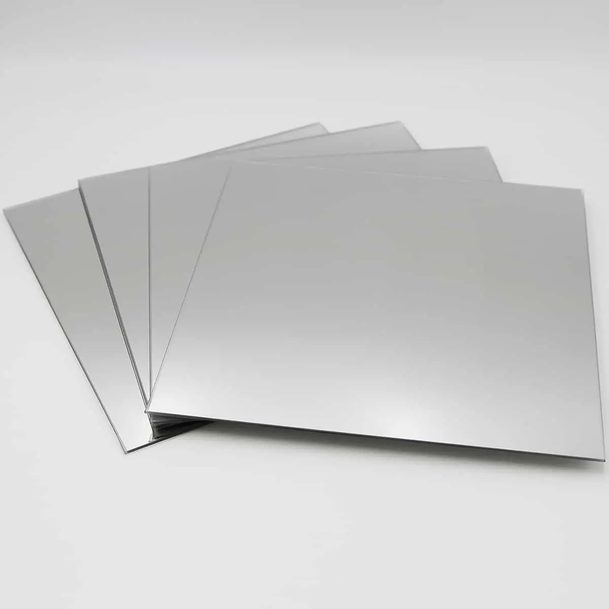 Small Decorative Wall Self Adhesive Square Shaped Mirrors - Set of 4