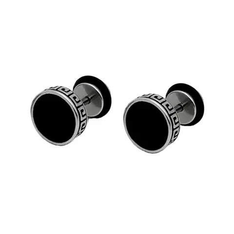 Vintage Round Design Stud Earrings, Studs Earrings, 2024 New Style Hypoallergenic Stainless Steel Jewelry for Women & Men, Streetwear Jewelry for Party, Daily Clothing Decor