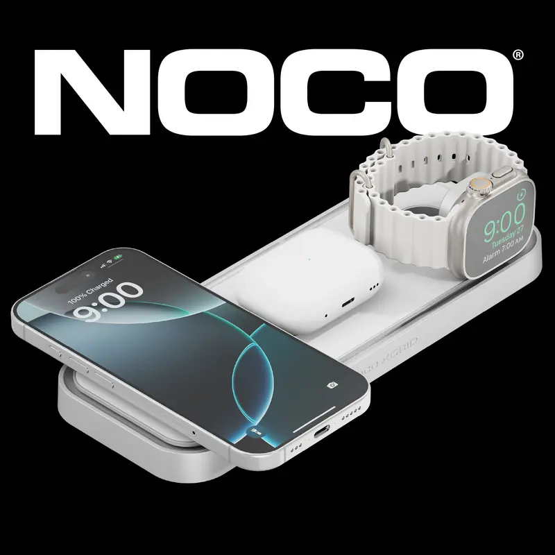 NOCO XGrid XDP3: 3-in-1 Wireless Charging Pad – For iPhone, Apple Watch, and AirPods – MagSafe Compatible, Qi2 Certified
