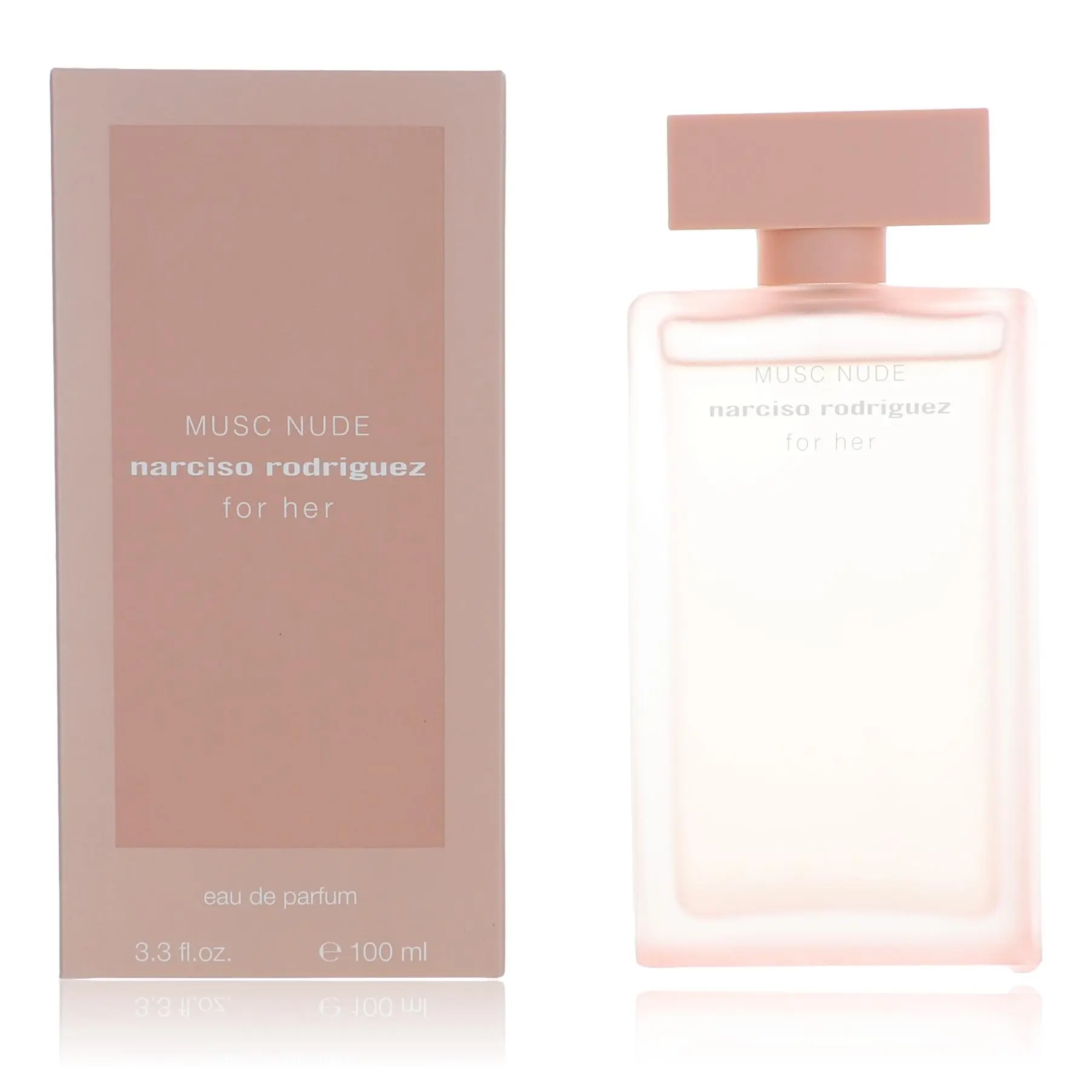 Narciso Rodriguez Musc Nude Eau De Parfum, 3.3 oz / 100ml Perfumes for Women, Minimalist Scent with a Refined Aroma, Spray Bottle
