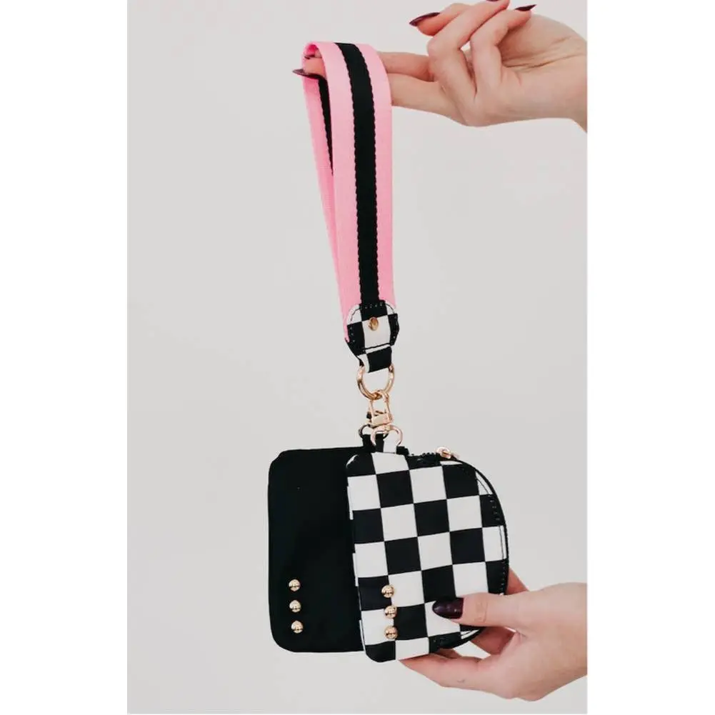 Dolly Dual Pouch Wristlet - Hands-Free Fashionable Accessory with Curved & Straight Pouches for Cash Cards & More - 4.75"L x 3.5"H x .5"W