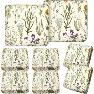 8 Pcs Sofa Cushion Cover for Summer Floral Stretch Sofa Seat Covers Tropical Flower Indoor Couch Slipcover Flexibility Chair Seat Cover