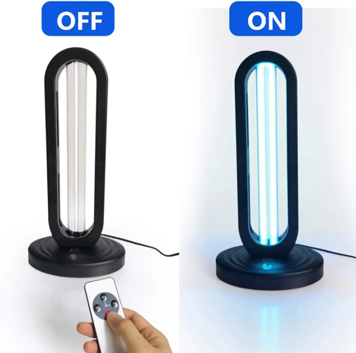 UV Light Room Sanitizer - 38W, Ozone Function, Wireless Remote Control for Home Sanitization