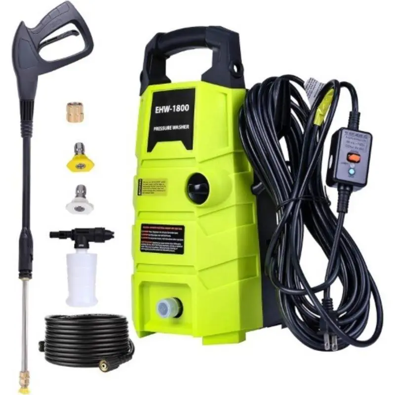 Portable Electric Pressure Washer for Home Users, 1800 PSI, 1.6 GPM, 20FT Hose for Home Garden Surface Cleaning