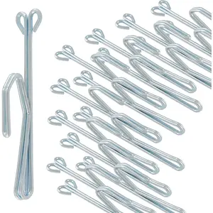 64 Pcs Metal Drapery Hooks Silver Curtain Pins 3" Slip on Drapery Hooks Pleat Hooks For Drapes For Window Curtain For Door Curtain
