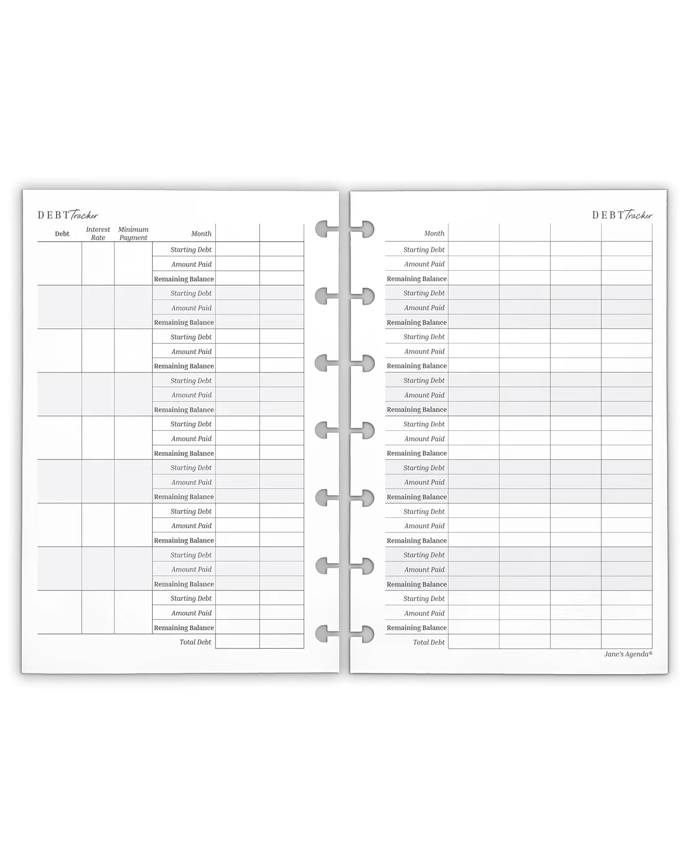 Financial Planning Insert Pack | Paycheck, Budgeting, and Bills Set