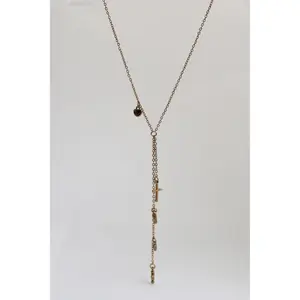 Denise Deep V Dainty Charm Necklace