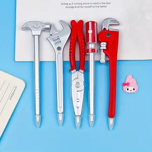 5/11/22pcs Tool Shaped Ballpoint Pens, Creative Stationery Gift Pens, Cartoon Wrench Pliers Screwdriver Hammer Shape Pens