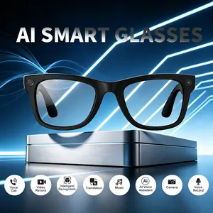 Smart Glasses with 8mp Camera, Bluetooth-compatible Calling, Voice Assistant, Decorative Lens, Lithium Ion Battery, PC Frame, Mt5 Ultra Model