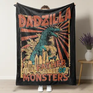Vintage Comic Collage "Legendary Kaiju Universe" Plush Blanket, Classic Giant Monster Battle & Cityscape Scene Soft Fleece Throw Blanket, Perfect for Kaiju Fans, Retro Movie Lovers & Japanese Monster Culture Enthusiasts
