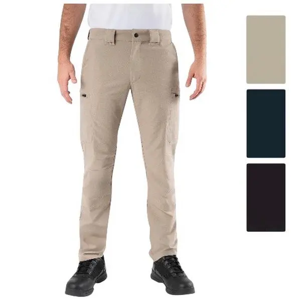 ROTHCO Men's Frontline Patrol Duty Tactical Pants, Water-Repellent Cargo with Mechanical Stretch Rip-Stop Fabric, Standard Fit Menswear, Navy, Plain, Mid Waist, Outdoors, Cargo Pants, Polyester/Cotton, Below Ankle, Zipper, Uniform, Badge