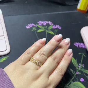 Crystal Stacking Ring Set by Caitlyn Minimalist - Set of 3 Dainty Cubic Zirconia Diamond Rings - Gemstone Jewelry - Birthday Gift for Girlfriend