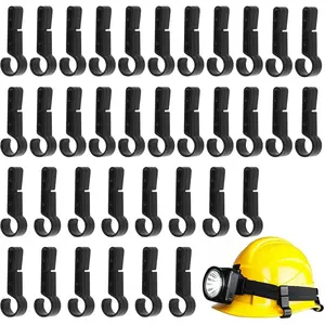 36 Pack Hard Hat Light Clips, Full Brim Headlamp Clips, Anti-Slip Stable Hard Hat Accessories