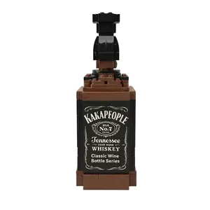 300Pcs Toy Building Block Set for Whiskey Bottle Construction,Collectible Display Set, Adults and Boys Kids Aged 6+ (Whiskey Bottle Building Blocks-2)Free matching original stickers with every purchase.