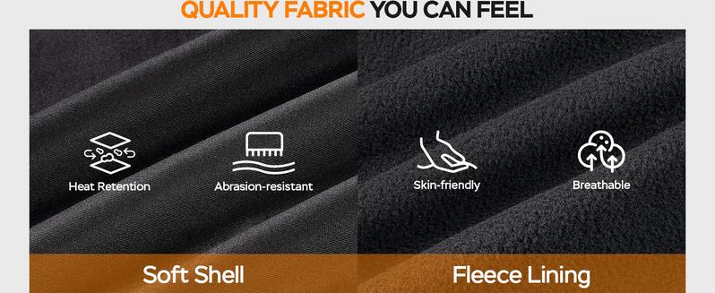 Heated Hoodie for Men, Electric Heating Sweatshirt with Fleece Lining, Winter Thermal Pullover Sweater, Battery Not Included