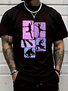 100% Cotton Ice Skating Figure Skater T-Shirt Women's Men's Graphic Tee Crew Neck summer vacation Tops