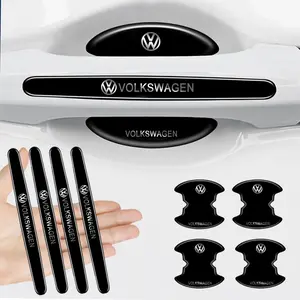Car Door Handle Bowl Protective Stickers Anti-collision Decal For VW GTI Polo Golf Passat Tiguan Arteon Touareg Taigo Caddy GTD Car Decals