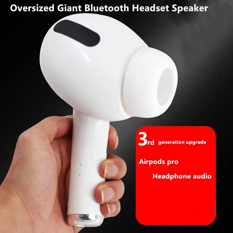 Portable Giant Earphone-Shaped Wireless Bluetooth Speaker, Stereo Audio Player with Radio Playback, Cable & AUX Input, USB & Card Support, Compatible with HP Laptop Computer, Smartphones & Other Devices, Auxiliary Input