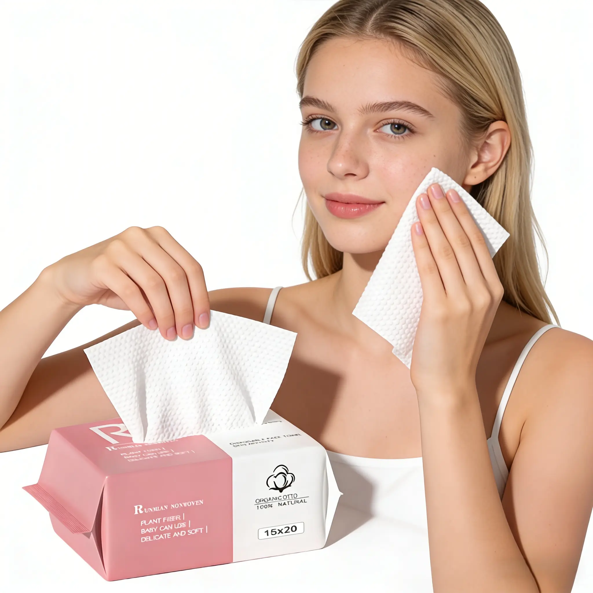 Disposable Face Towels 1/2/3/4/6/8/10 Packs Face Towels, Soft Dry Wipes Facial Cloths Towelettes for Washing and Drying, Facial Tissue for Cleansing, Skincare and Makeup Remover, Gentle Pearl