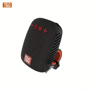 T&G TG392 Compact Outdoor Cycling Wireless Speaker - IPX5 Waterproof Audio with TWS Stereo, FM Radio, TF Card & USB Drive Support for Phones & Tablets