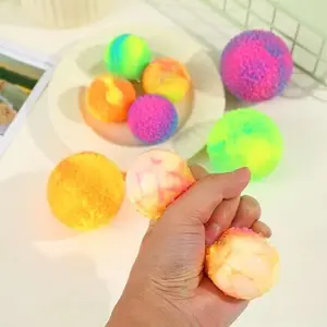 Flow Pattern Flour Grass Ball Pinching Miniatures Creative Powder Filling Double Color Children Ventilatory Stress Relieving Toy