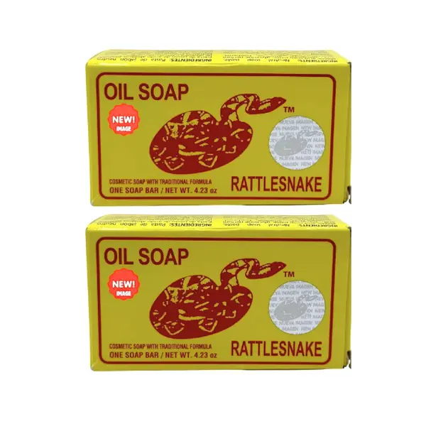 Jabon De Aceite Vibora De Cascabel Rattlesnake Oil Soap Cleanser, Gentle Daily Anti-Blemish Acne Care Facial Bar for All Skin Types, Nourishing Exfoliating Formula, 2-Pack (140g), Fragrance, Face, Body, Scented, Facial Wash, Exfoliating Scrub, Firming, Gl
