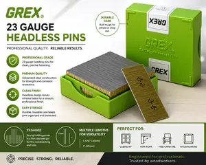 P6/30L & P6/25L Headless Pins Combo Pack – 23 Gauge Galvanized Steel Pins – 1-3/16" & 1" Length – 10,000 Pins Per Box – Total 2 Boxes