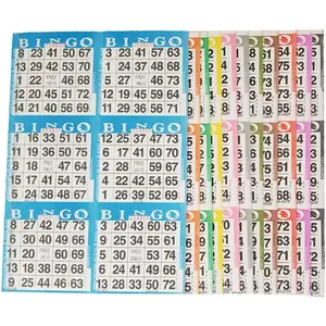Paper Game Cards 6 Cards 10 Bingo Sheets 100 Books 10 Colors Made in USA