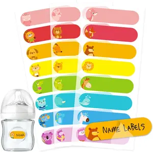 Bottle Labels for , Self-Laminating,  Write-On Name Labels, Assorted Sizes & Colors, Pack of 64 ( Friends)