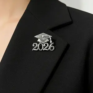 Class Of 2026 Graduation Students Enamel Pin Season Of Graduation Bachelor's Hat Brooches Lapel Badges Jewelry Gift For Graduat