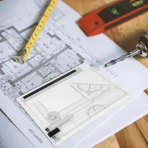 A4 Drawing Board, Multi-Functional Sketching Table with Clear Adjustable Measurement System, Compact Design for Artists