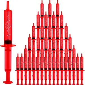 Threlaco 60 Pack Nurse Graduation Party Supplies 10ml Plastic Syringes for Liquid CNA Week Reusable Jelly Syringes Desserts Pudding Juice Cups for Nursing Graduation Decorations RN BSN RN LPN Gifts