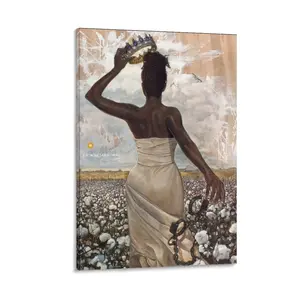 Afro Queen Poster Black Women Art African American Portrait Inspirational Wall Art Positive Wall Decor Print Gifts