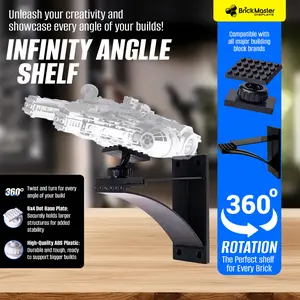 Infinity Angle Display Shelf 6 INCH - 2 Pack - Black - NOW AVAILABLE!