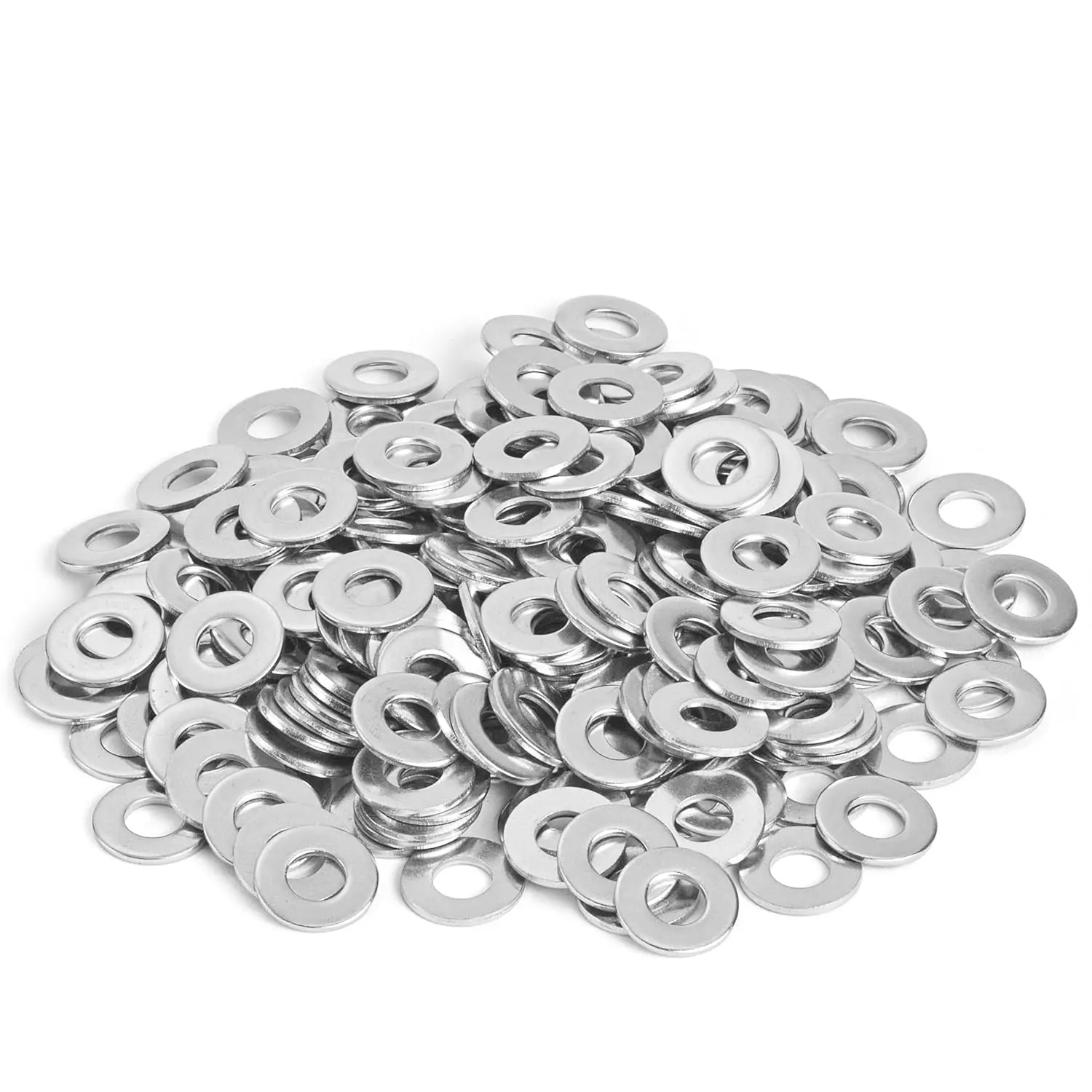 100 count Flat Washers for Screws, 1/4" Small Washer,  18-8 (304) Stainless Steel Washers for , Anti-Rust, Heavy Duty Washers Set-Industry-Widely