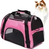 Pet Carrier Soft-Sided Carriers for Cat Carriers Dog Carrier for Small Medium Cats Dogs Puppies Pet Carrier Airline Approved Cat Dog Pet Travel Carrier  Lightweight Comfortable Travel Cat Carrier Foldable Pet Bag(Medium/Small,Pink)