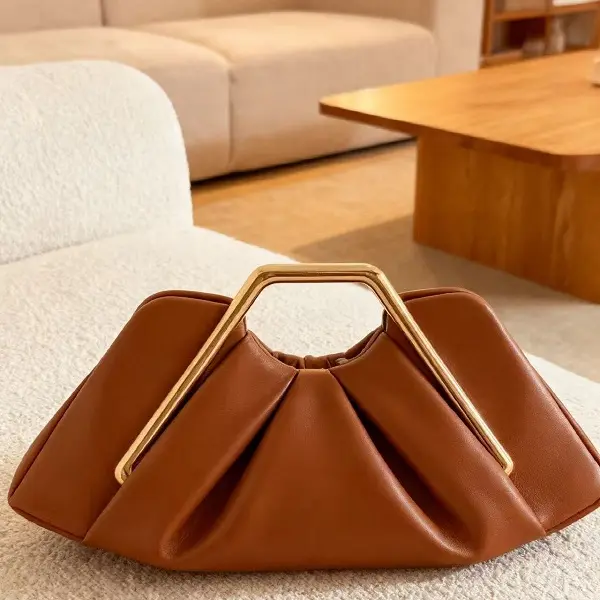 Cloud Bag 2025, Trendy Ruched Bag, Circular Women's Evening Clutch, Light Luxury Textured Handbag