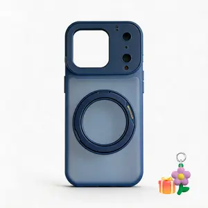 Magnetic Phone Case with 360° Stand, Lanyard, and Lens Light, Compatible with iPhone 17 16 15 Pro/pro Max, Innovative Design