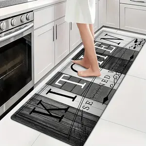 A Long Kitchen Mat Made of Velvet Material, Washable, Suitable for The Kitchen, Hallway, Laundry Room, And Living Room Decor