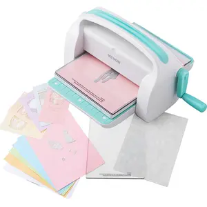 【Summervibes】VEVOR Manual Die Cutting & Embossing Machine, Portable Cut Machines, 9 inch Opening Scrapbooking Machine Full Kit Included, For Arts & Crafts, Scrapbooking, Card Making and Crafting, White