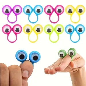 20pcs Big Eye Ring Toys, Eyeball Finger Puppets with Wiggle Eyes, Interactive Storytelling Party Favors, Classroom Prizes, Educational Toys, No Battery Needed