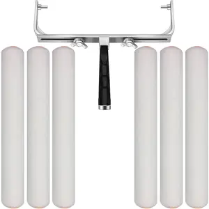 7PC 18 Inch Roller Kit 6pcs 18 inch Roller Covers 18" Roller Frame Rollers Wide Roller for Painting Walls Ceiling